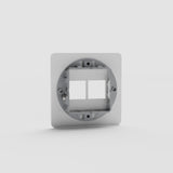Zwei-Funktions-20-mm-Schalterabdeckung – Durchsichtig + Schwarz – für eine effiziente Lichtsteuerung – auf weissem Hintergrund