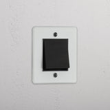 Schalter mit einer Wippe – Durchsichtig + Bronze + Schwarz – Modernes Lichtsteuerungstool