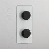 Vertikaler Doppeldimmerschalter – Durchsichtig + Bronze – Überlegene Lichtmanagement-Lösung
